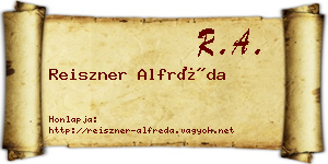 Reiszner Alfréda névjegykártya